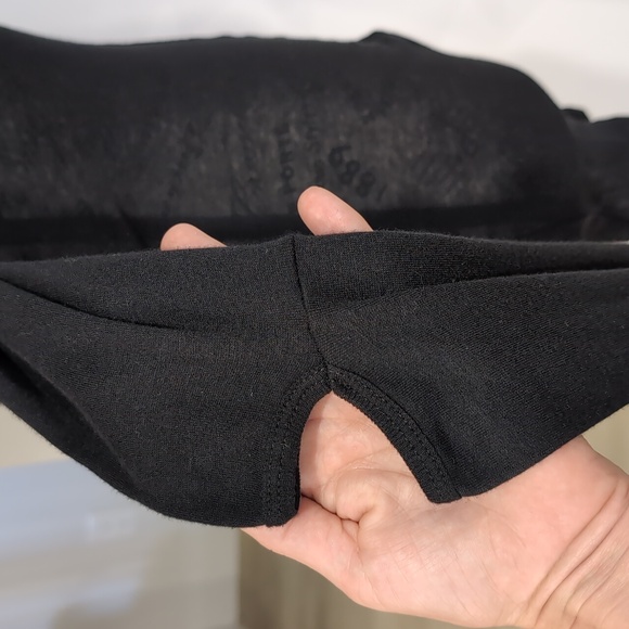 ZARA | Women's Black Long Sleeves w/ Elbow Cutout Distressed Tunic Top - Picture 4 of 5